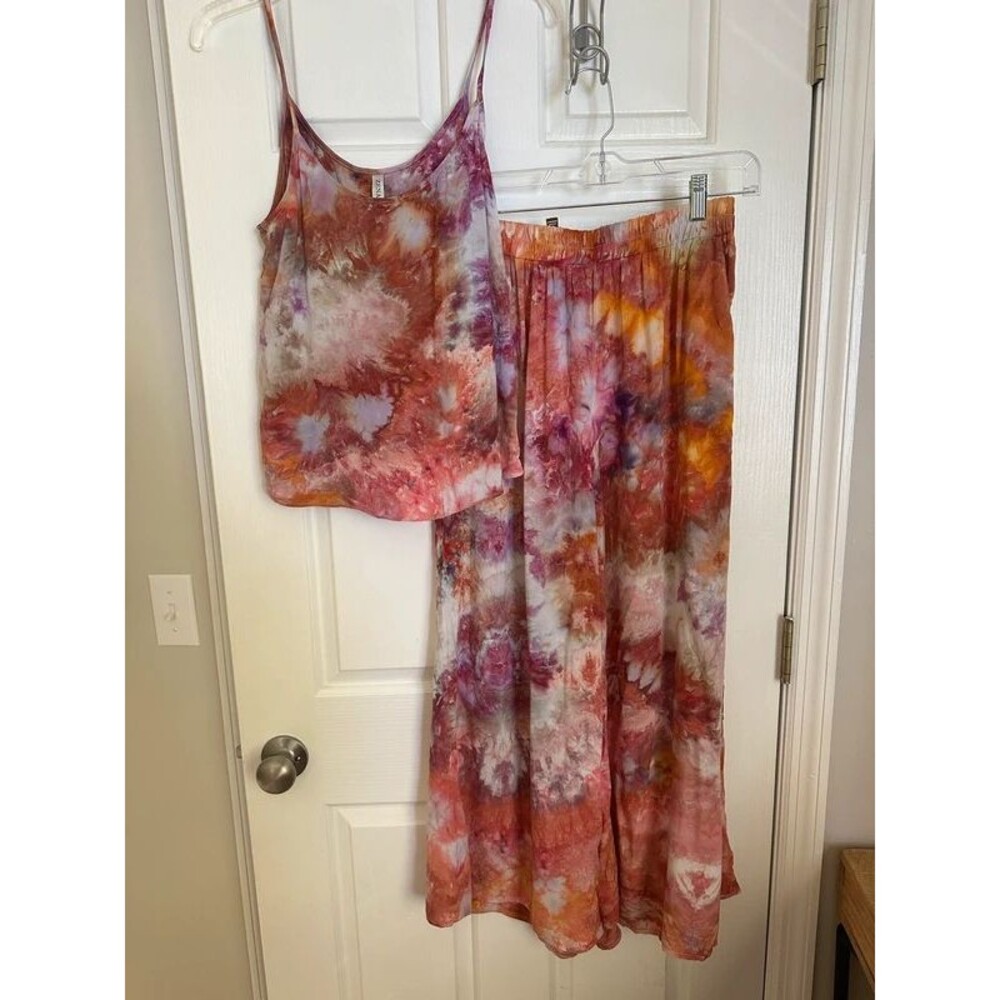Buffalo Betty Trading Co Hand Dyed Tank Wide Leg Pant Set